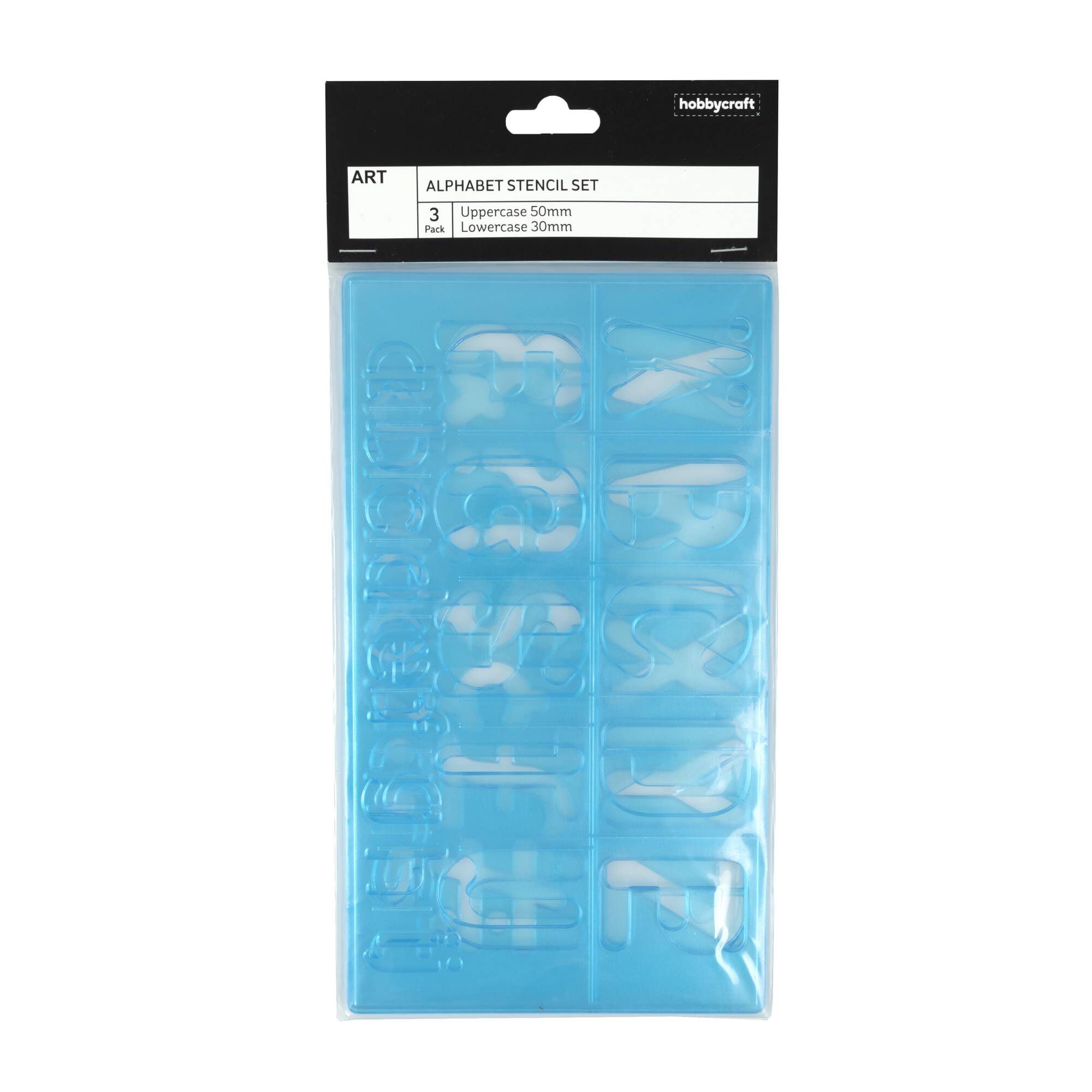 Alphabet Stencil Set 3 Pieces Hobbycraft