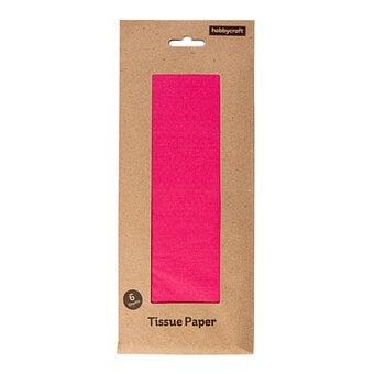 Hot Pink Tissue Paper 50cm x 75cm 6 Pack image number 3