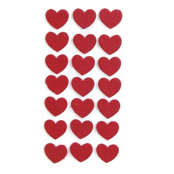 Ruby Heart Card Toppers 21 Pack