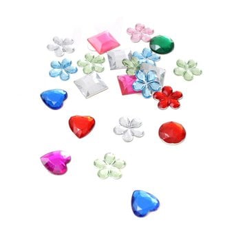 Assorted Self Adhesive Gems 50 Pack