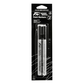 Daler-Rowney FW Small Hard Mixed Media Markers and Nibs 1mm 2 Pack