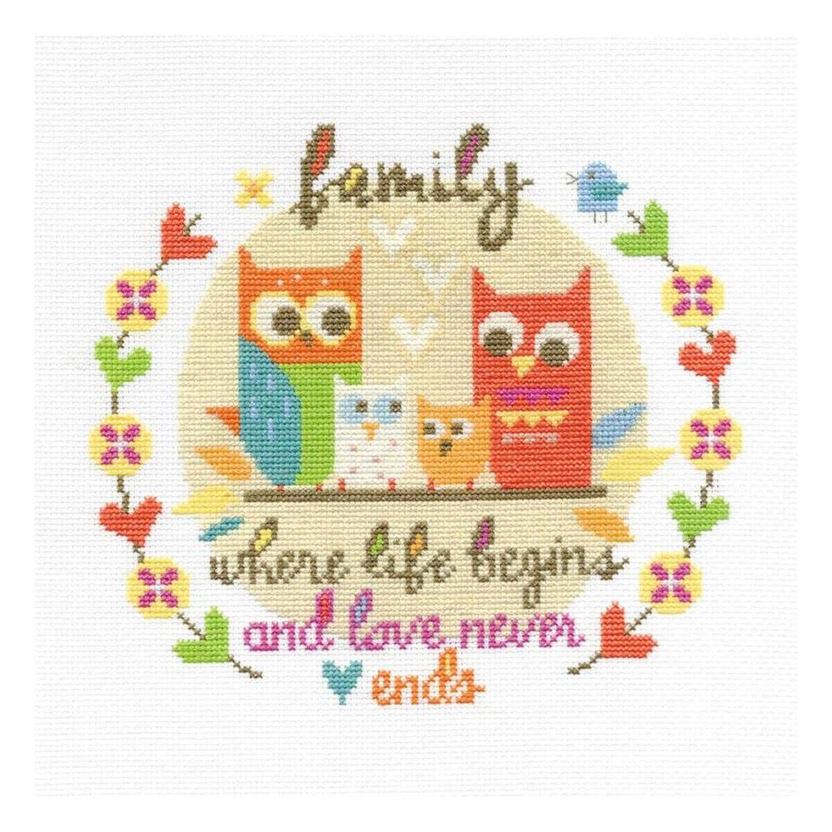 DMC Cross Stitch Kit Family Hobbycraft