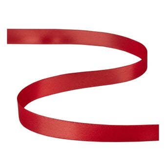 Poppy Red Double-Faced Satin Ribbon 12mm x 5m image number 2