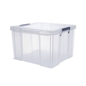 Whitefurze Allstore 48 Litre Clear Storage Box 