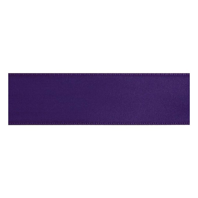 Purple Double-Faced Satin Ribbon 3mm x 5m image number 1