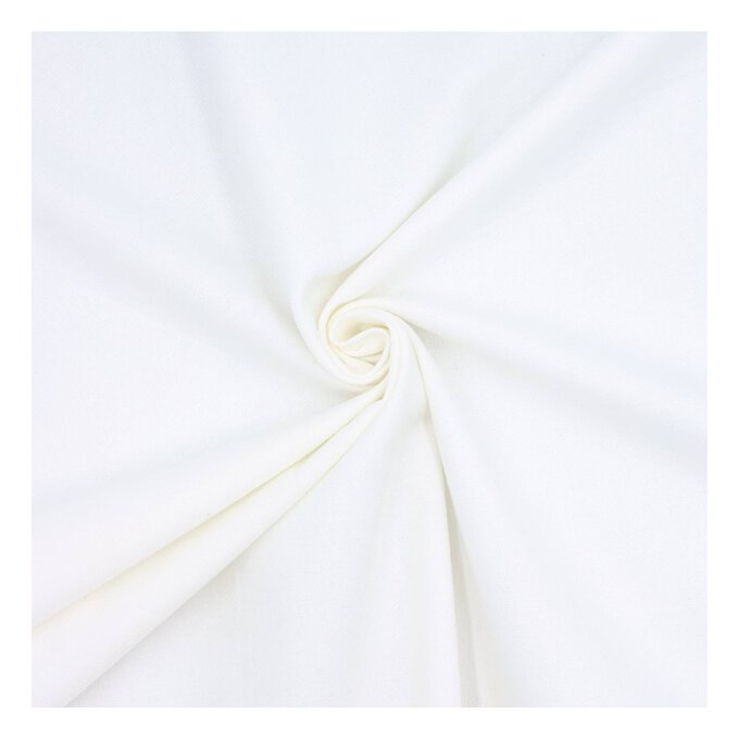 Robert Kaufman Ivory Brushed Flannel Cotton Fabric by the Metre