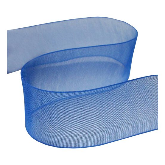 Royal Blue Organza Ribbon 25mm x 5m image number 1