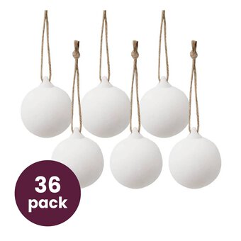 Ceramic Bauble with Jute 36 Pack Bundle