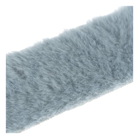 Dusky Blue Faux Fur Ribbon 3.5cm x 1m image number 3