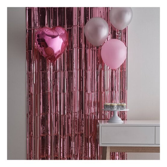 Create & Celebrate Blue Foil Fringe Curtain 1m x 2m image number 1