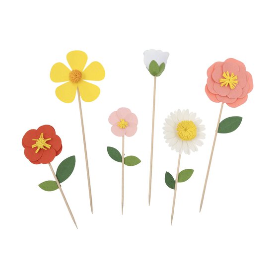 Whisk 3D Flower Toppers 6 Pieces image number 2