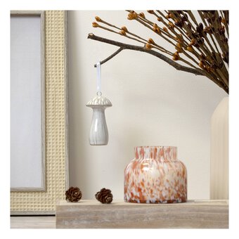 Hanging Ceramic Mushroom Decoration 7.5cm