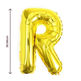 Gold Foil Letter R Balloon