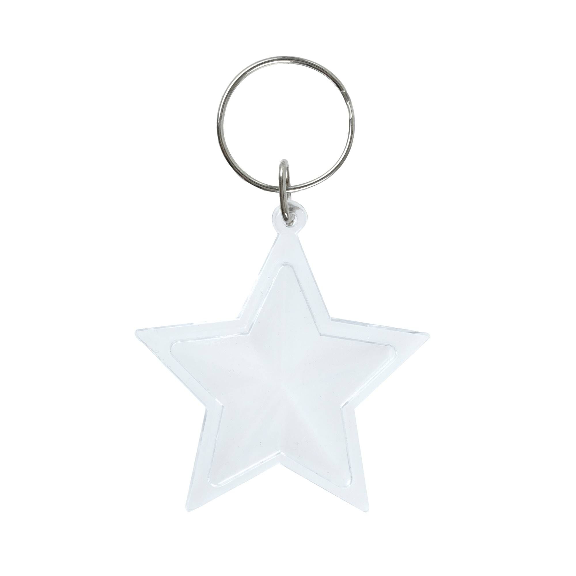 Clear Star Keyrings 10 Pack Hobbycraft