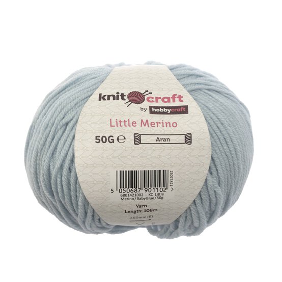 Knitcraft Baby Blue Little Merino 50g image number 1