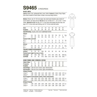 Simplicity Women's Dress Sewing Pattern S9465 (U5 16-24)