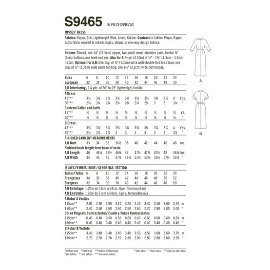 Simplicity Women's Dress Sewing Pattern S9465 (U5 16-24) image number 2