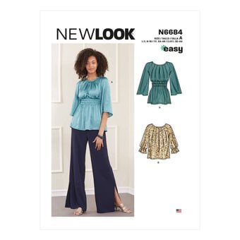 New Look Women's Top Sewing Pattern N6684 (6-18)