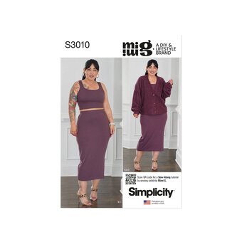 Simplicity Women's Cardigan, Top and Skirt Sewing Pattern S3010 (Y5 18-26)