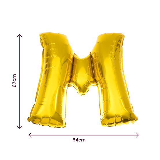 Extra Large Gold Foil Letter M Balloon image number 2