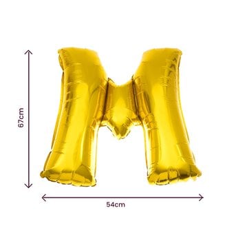 Extra Large Gold Foil Letter M Balloon image number 2