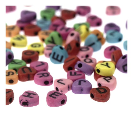 Heart Alphabet Beads 50g image number 2