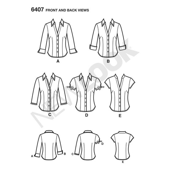 New Look Women's Tops Sewing Pattern 6407 image number 2