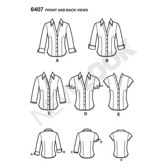 New Look Women's Tops Sewing Pattern 6407 image number 2