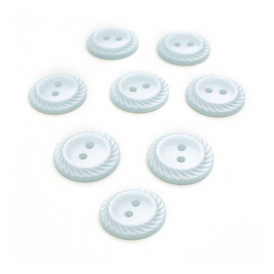 Hemline  Baby Blue Basic Cut Edge Button 8 Pack image number 1