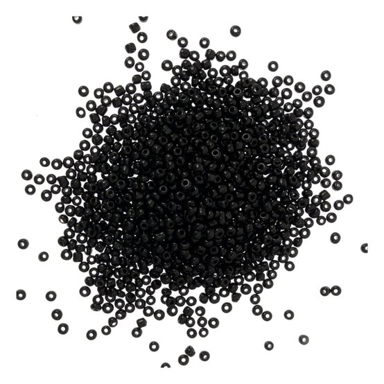 Black Opaque Seed Beads 3mm 50g  image number 1