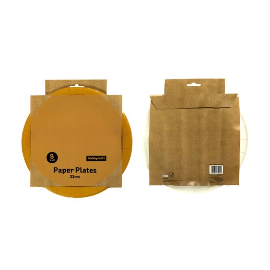 Gold Paper Plates 8 Pack image number 4