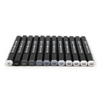 Chartpak Cool Greys Spectra AD Markers 12 Pack