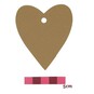 Kraft Brown Heart Tags 7cm 30 Pack image number 1