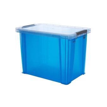 Whitefurze Allstore 18.5 Litre Transparent Blue Storage Box 