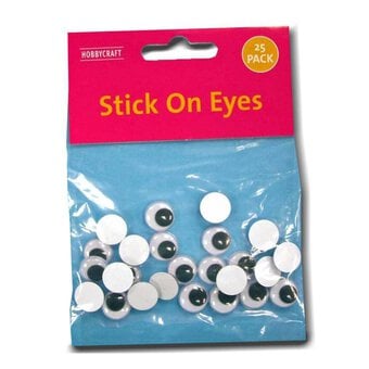 Easy Glue Eyes 12mm 25 Pack
