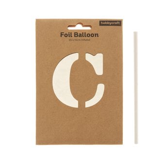 Extra Large Silver Foil Letter C Balloon image number 3