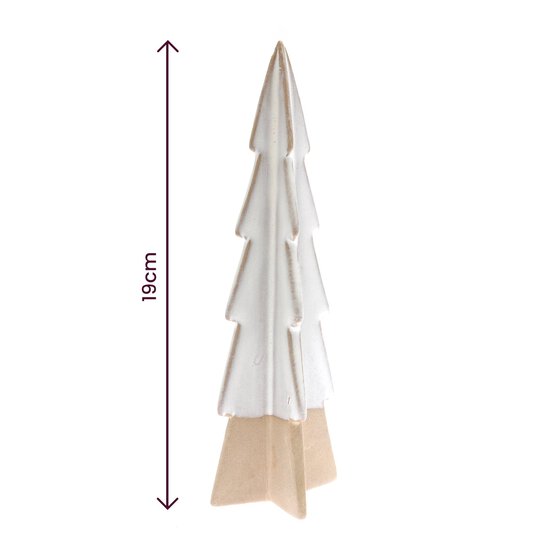 Ceramic Split Glazed Tree Decoration 19cm image number 4