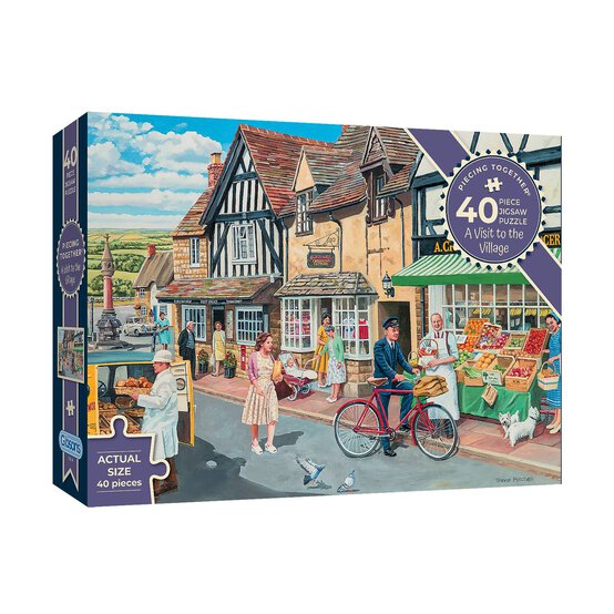 Gibsons A Visit to the Village Jigsaw Puzzle 40 XXL Pieces image number 1