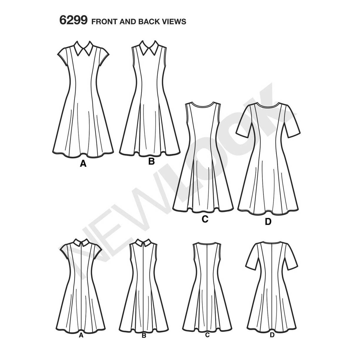 New Look Women's Dress Sewing Pattern 6299 | Hobbycraft