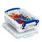 Really Useful Clear Plastic Storage Box 0.35 Litres image number 1