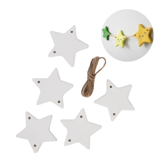 Unglazed Ceramic Star Bunting image number 1