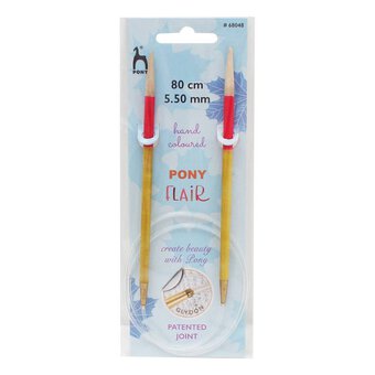 Pony Flair Circular Knitting Needles 80cm 5.5mm