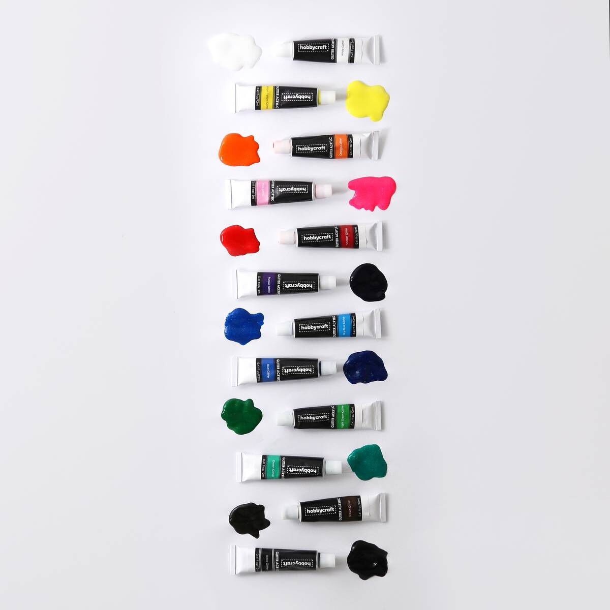 Glitter Acrylic Paints 12ml 12 Pack Hobbycraft