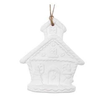 Hanging Gingerbread House Decoration 10cm