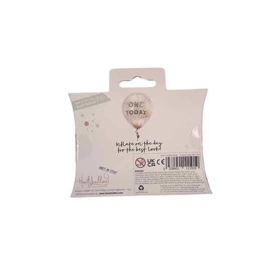 Pastel One Today Confetti Balloons 5 Pack image number 3