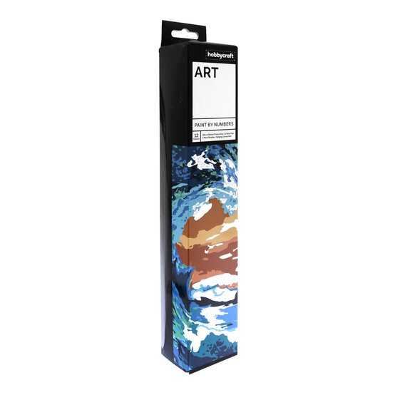 Blue Wave Paint by Numbers Canvas Roll image number 1