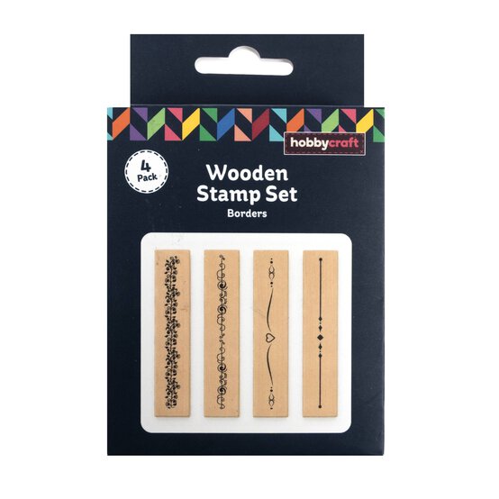 Border Wooden Stamps 4 Pack image number 3