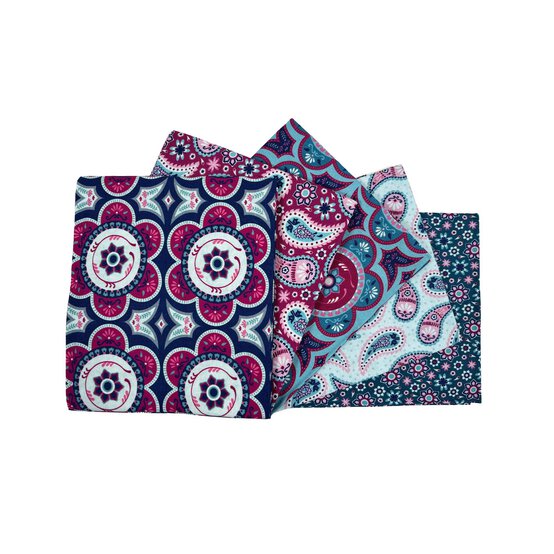 Royal Mosaic Cotton Fat Quarters 5 Pack image number 1