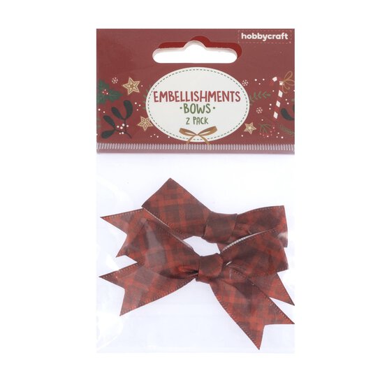 Red Tartan Bows 2 Pack image number 4