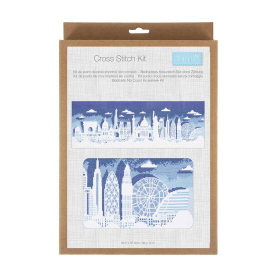 Trimits Cityscape XL Cross Stitch Kit 84cm x 29.5cm image number 1